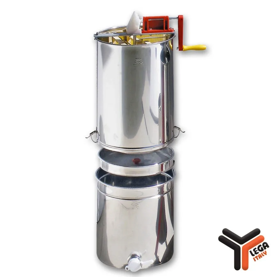 Smielatore tangenziale 4 telaini con filtro inox e maturatore 50 kg